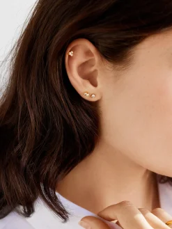 Beckett Waterproof Earring Set - Gold/Pavé