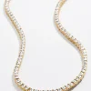Bennett Classic Tennis Necklace - Gold Plated Brass