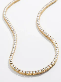 Bennett Classic Tennis Necklace - Gold Plated Brass