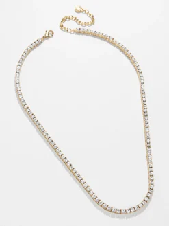Bennett Classic Tennis Necklace - Gold Plated Brass