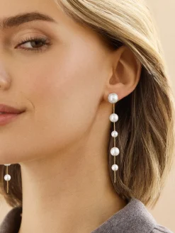 Blair Earrings - Gold/Pearl