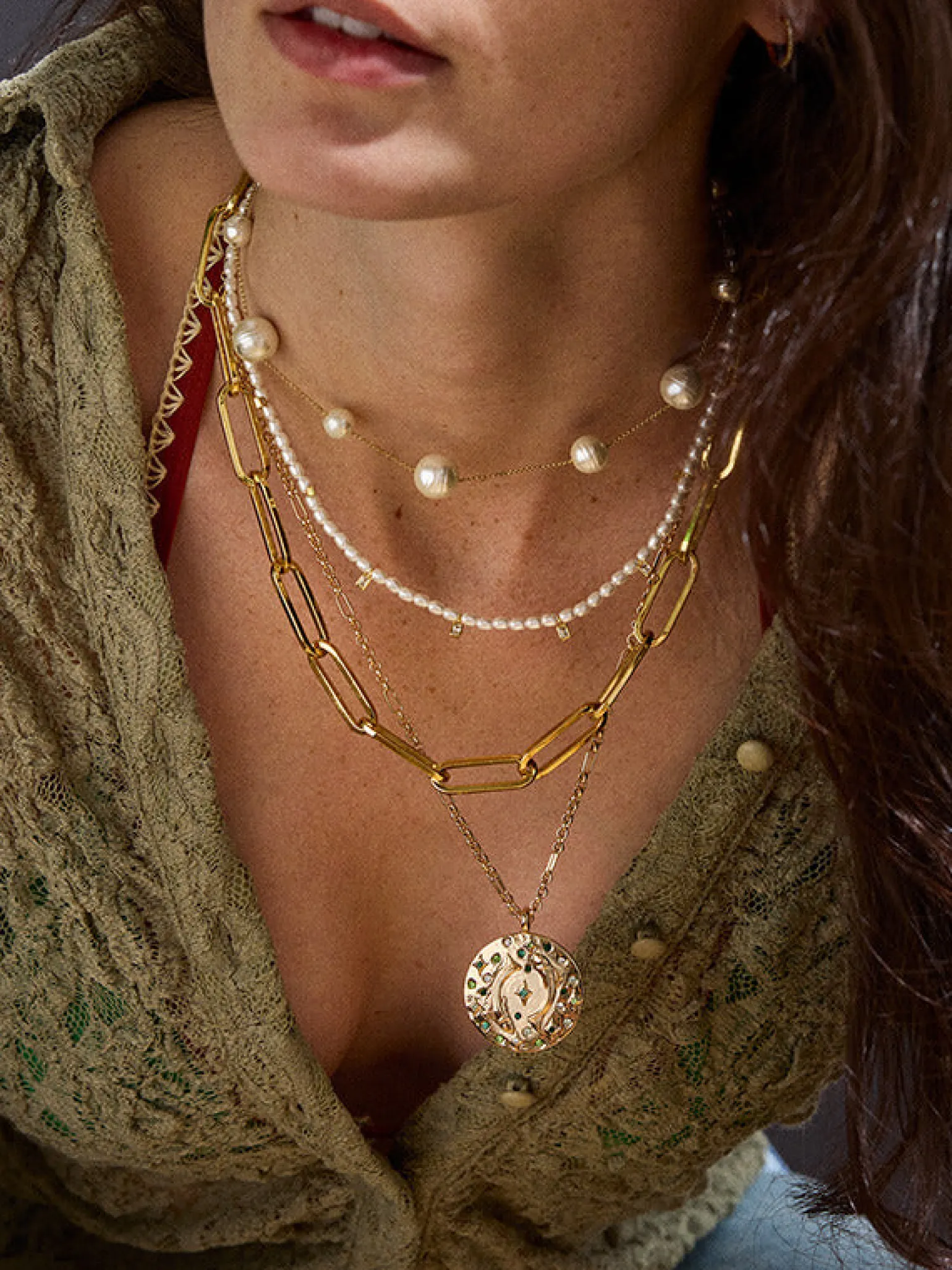 Blair Necklace - Pearl Collar