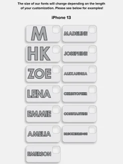 Block Font Custom iPhone Case - Bright Red/Pink