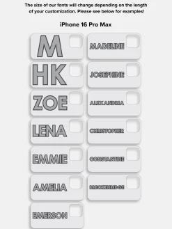 Block Font Custom iPhone Case - Bright Red/Pink