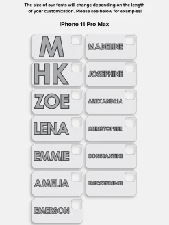 Block Font Custom iPhone Case - Bright Red/Pink