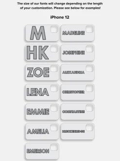 Block Font Custom iPhone Case - Bright Red/Pink