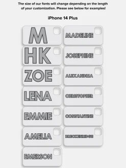 Block Font Custom IPhone Case - Green/Light Pink