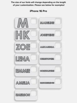 Block Font Custom IPhone Case - Green/Light Pink