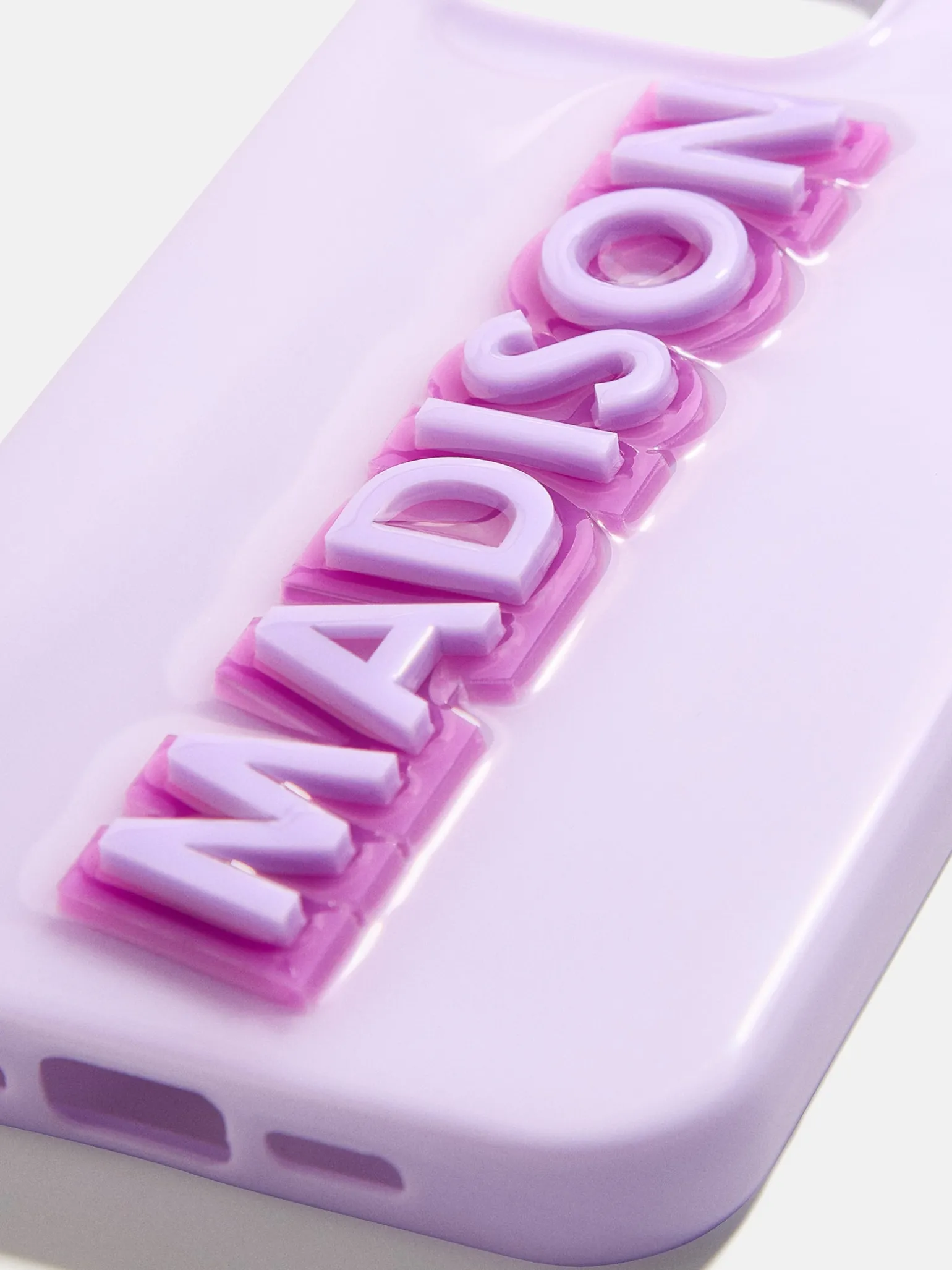 Block Font Custom iPhone Case - Lavender/Purple