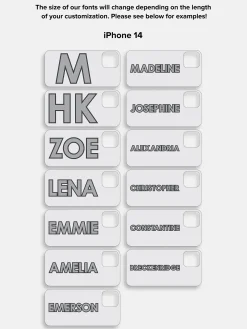 Block Font Custom iPhone Case - Lavender/Purple