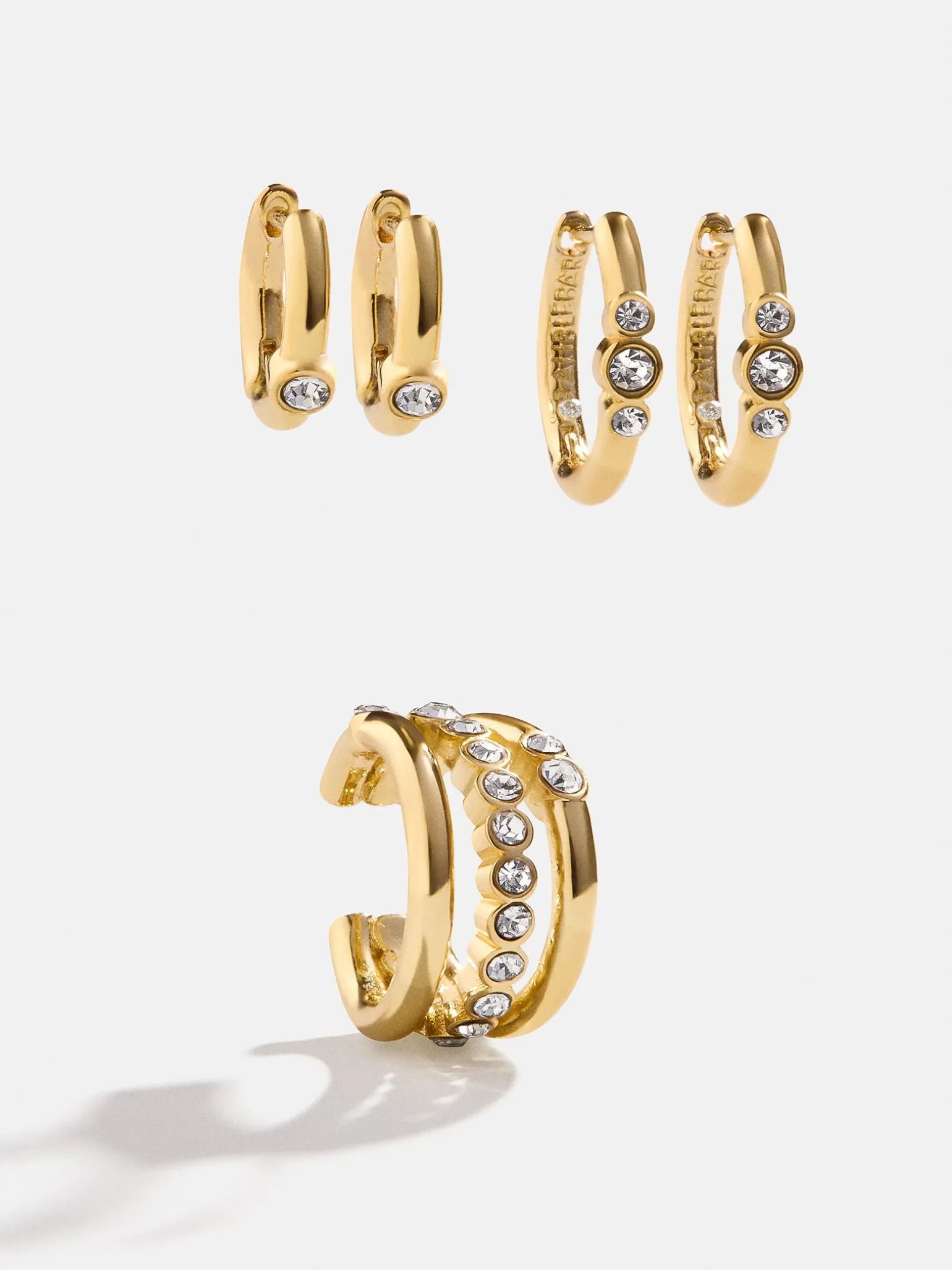 Blythe Earring Set - Gold/Pavé