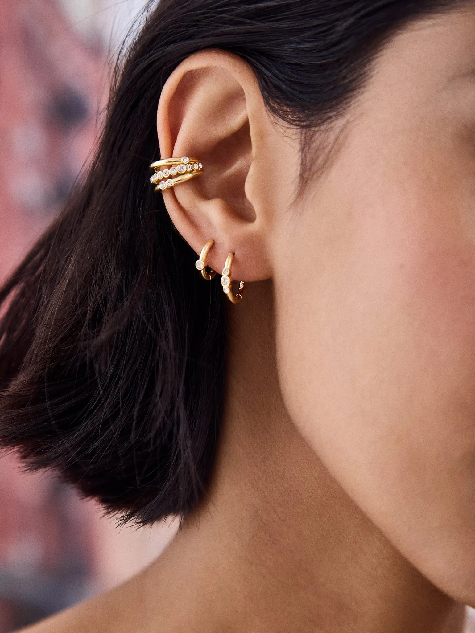Blythe Earring Set - Gold/Pavé
