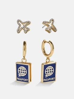 Bon Voyage Earring Set - Passport