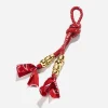 Braided Bandana Bag Charm - Red