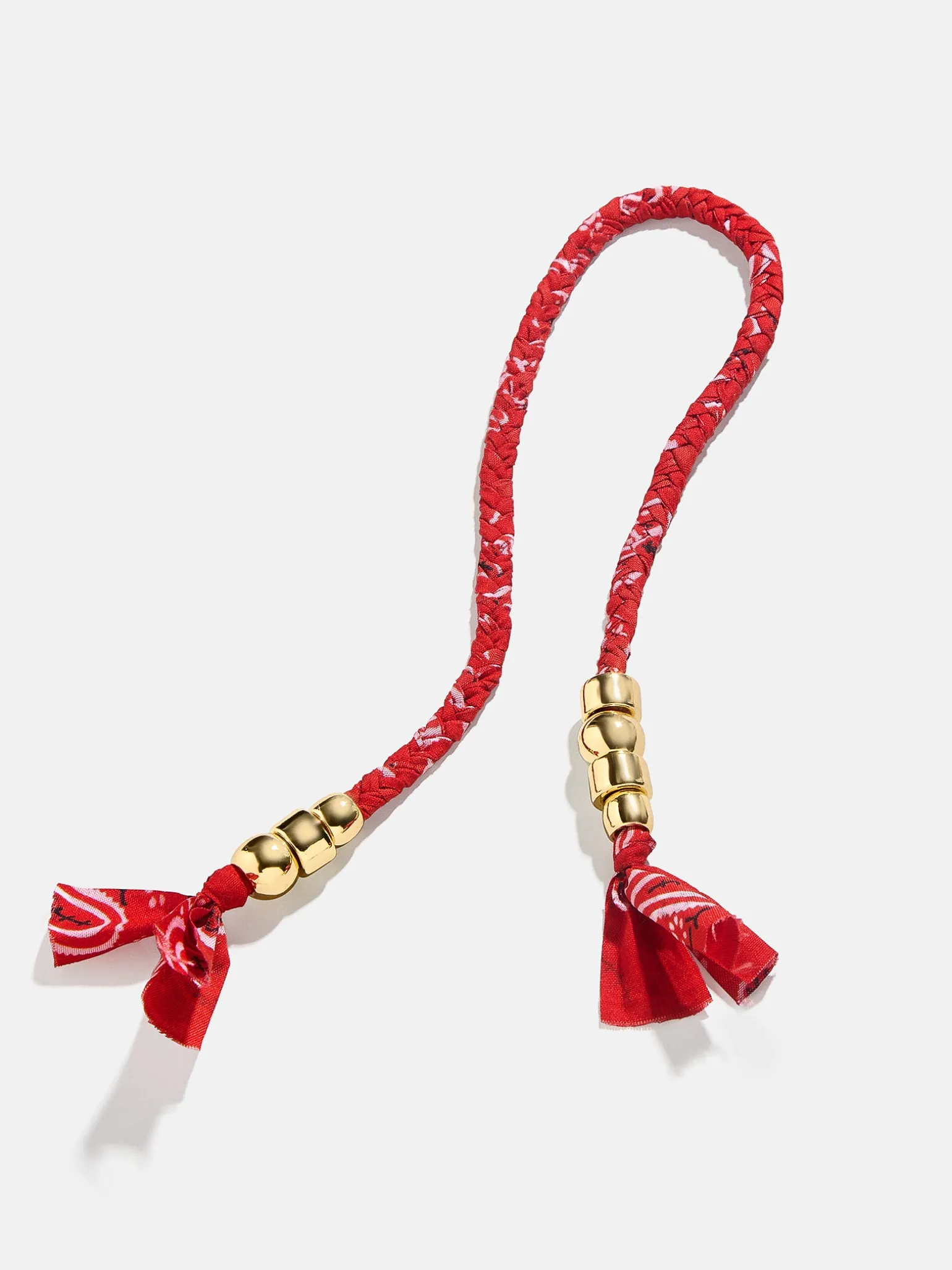 Braided Bandana Bag Charm - Red