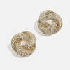 Brianna Earrings - Gold/Pavé