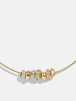 Bridget Charm Necklace - Gold/Pavé