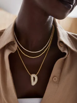 Bubble Initial Necklace