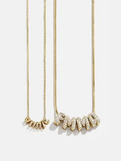 Bubble Letter Custom Necklace - Small Bubble Letter