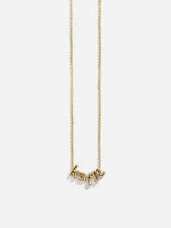 Bubble Letter Custom Necklace - Extra Small Bubble Letter
