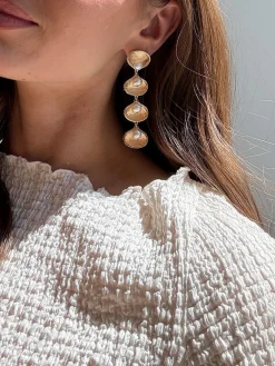 Calypso Seashell Earrings - Gold/Pearl