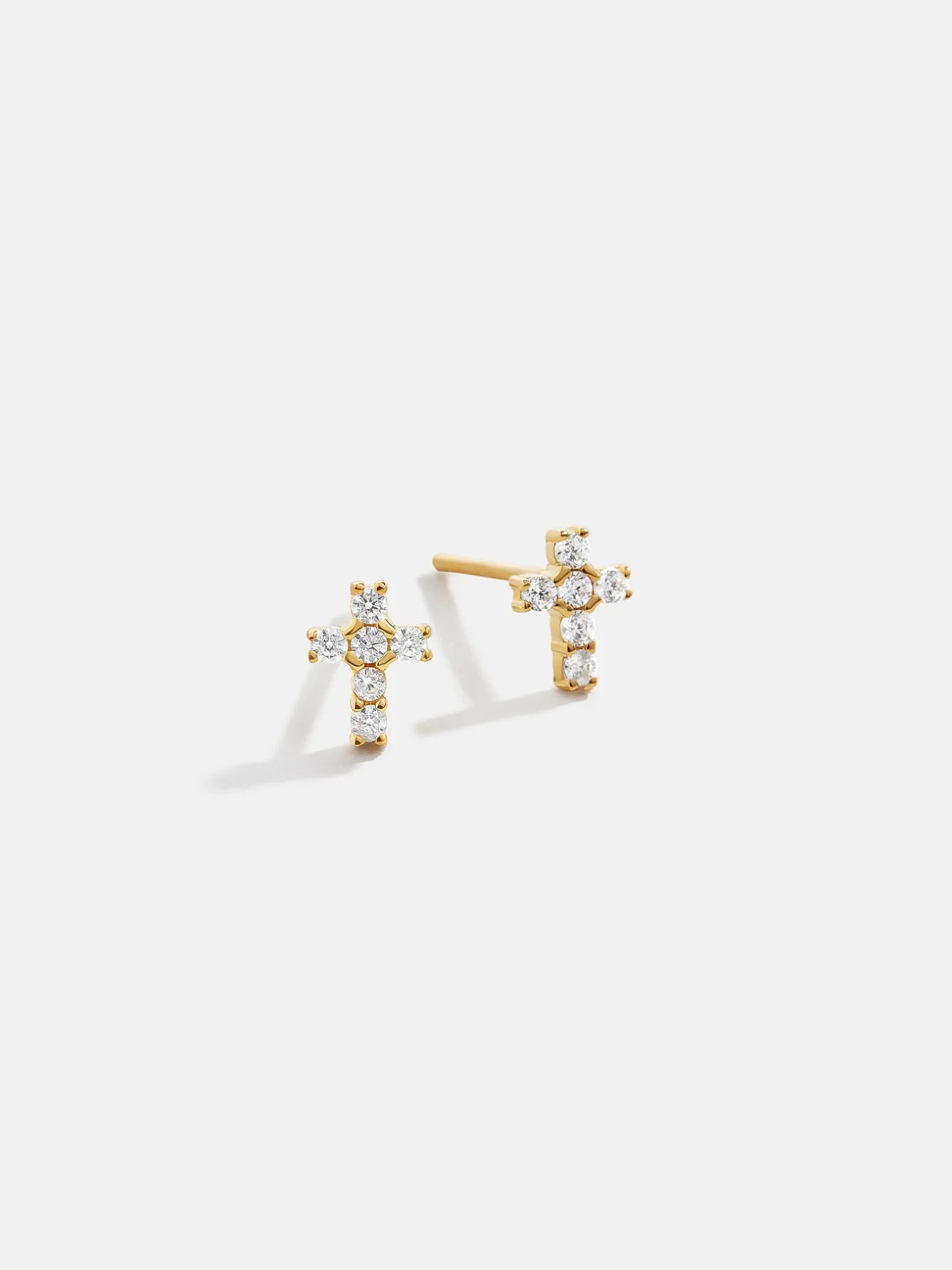 Christina 18K Gold Vermeil Earrings - Pavé Cross