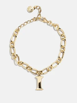 Chunky Charm Initial Bracelet - Gold