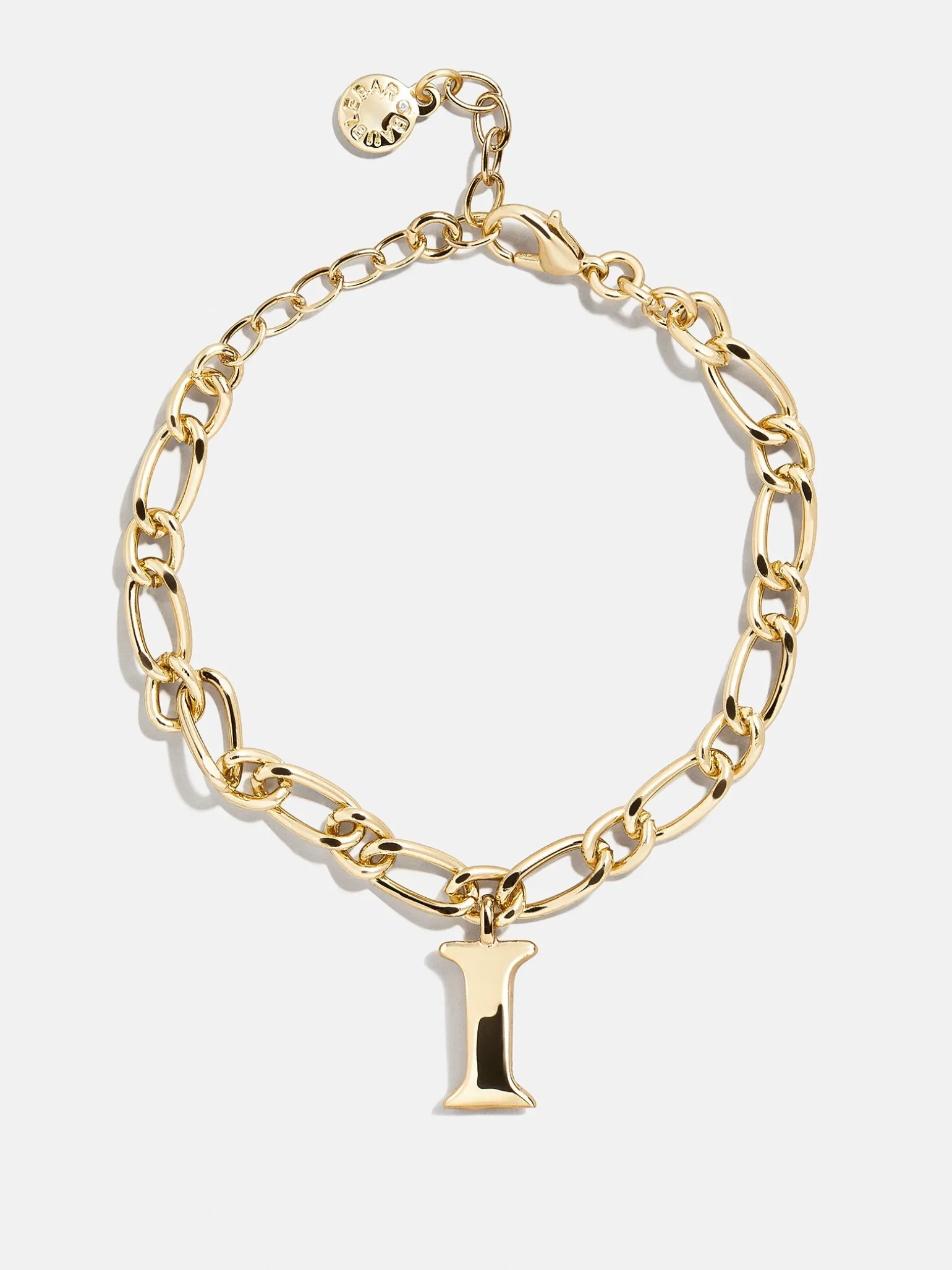 Chunky Charm Initial Bracelet - Gold