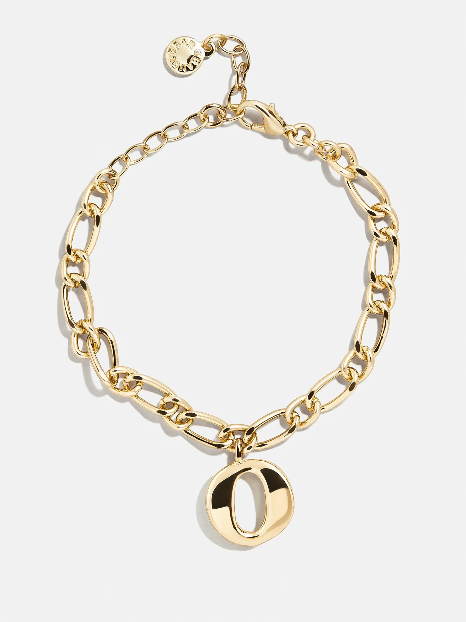 Chunky Charm Initial Bracelet - Gold