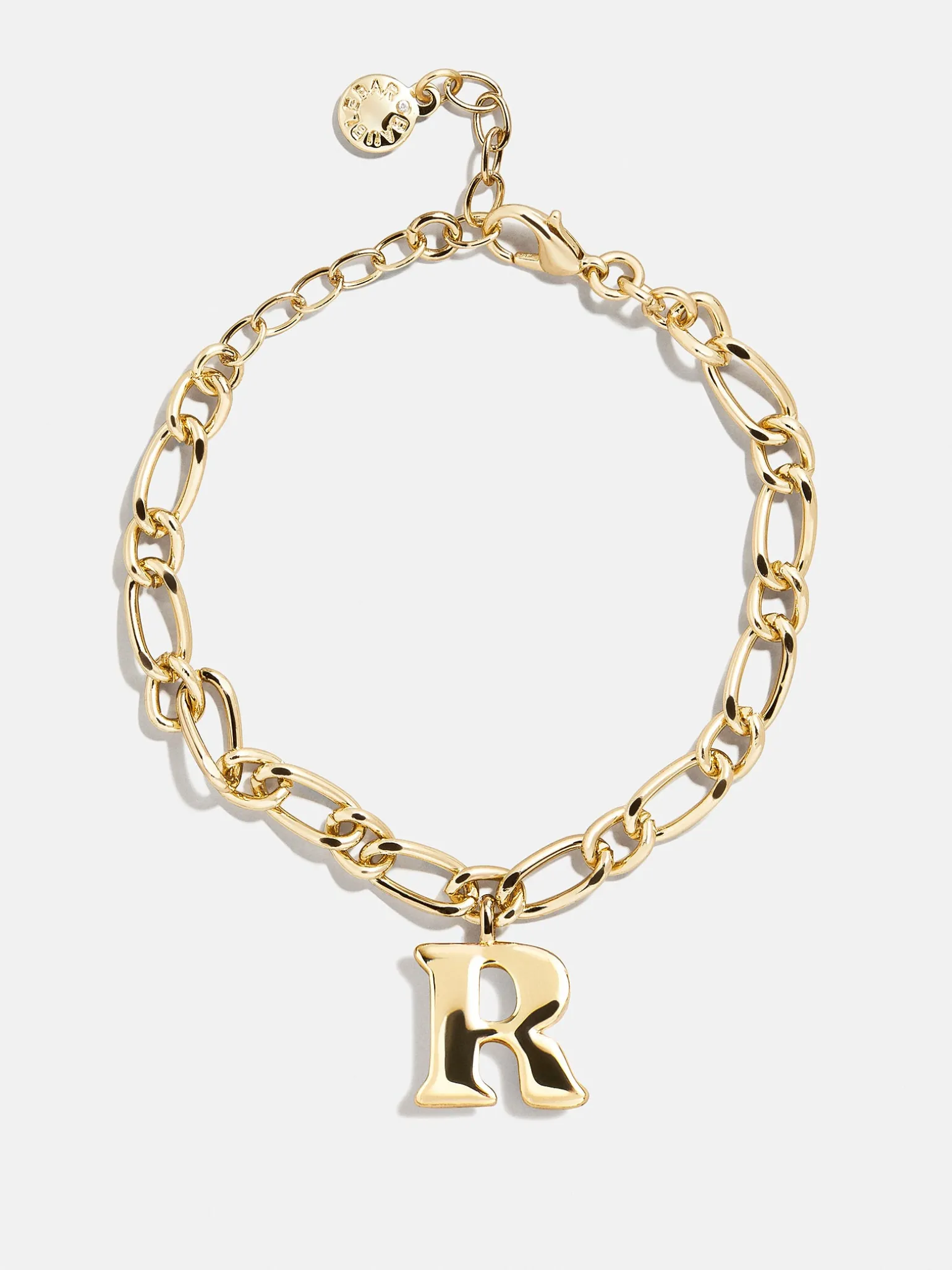 Chunky Charm Initial Bracelet - Gold