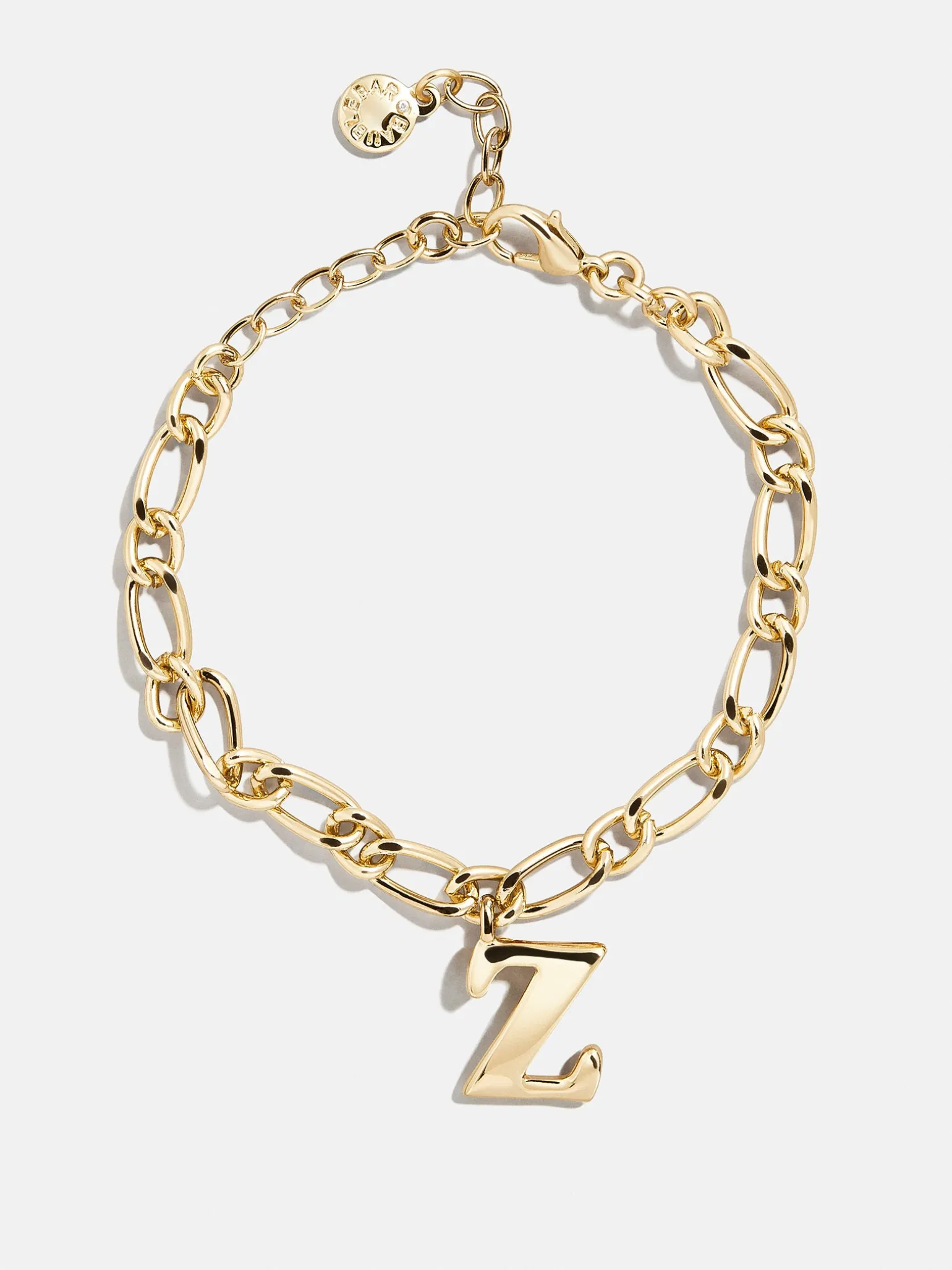 Chunky Charm Initial Bracelet - Gold