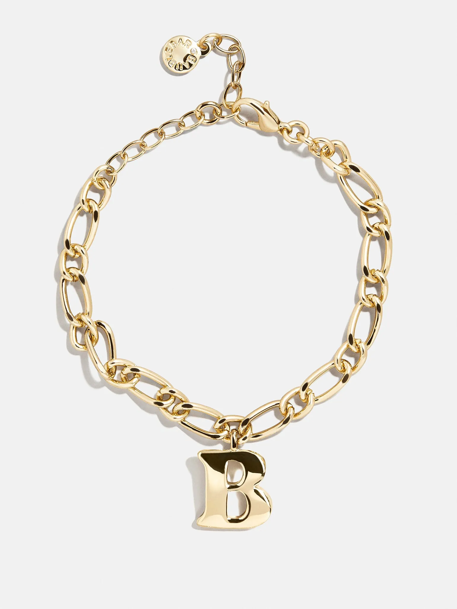 Chunky Charm Initial Bracelet - Gold