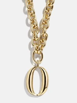 Chunky Charm Initial Necklace - Gold
