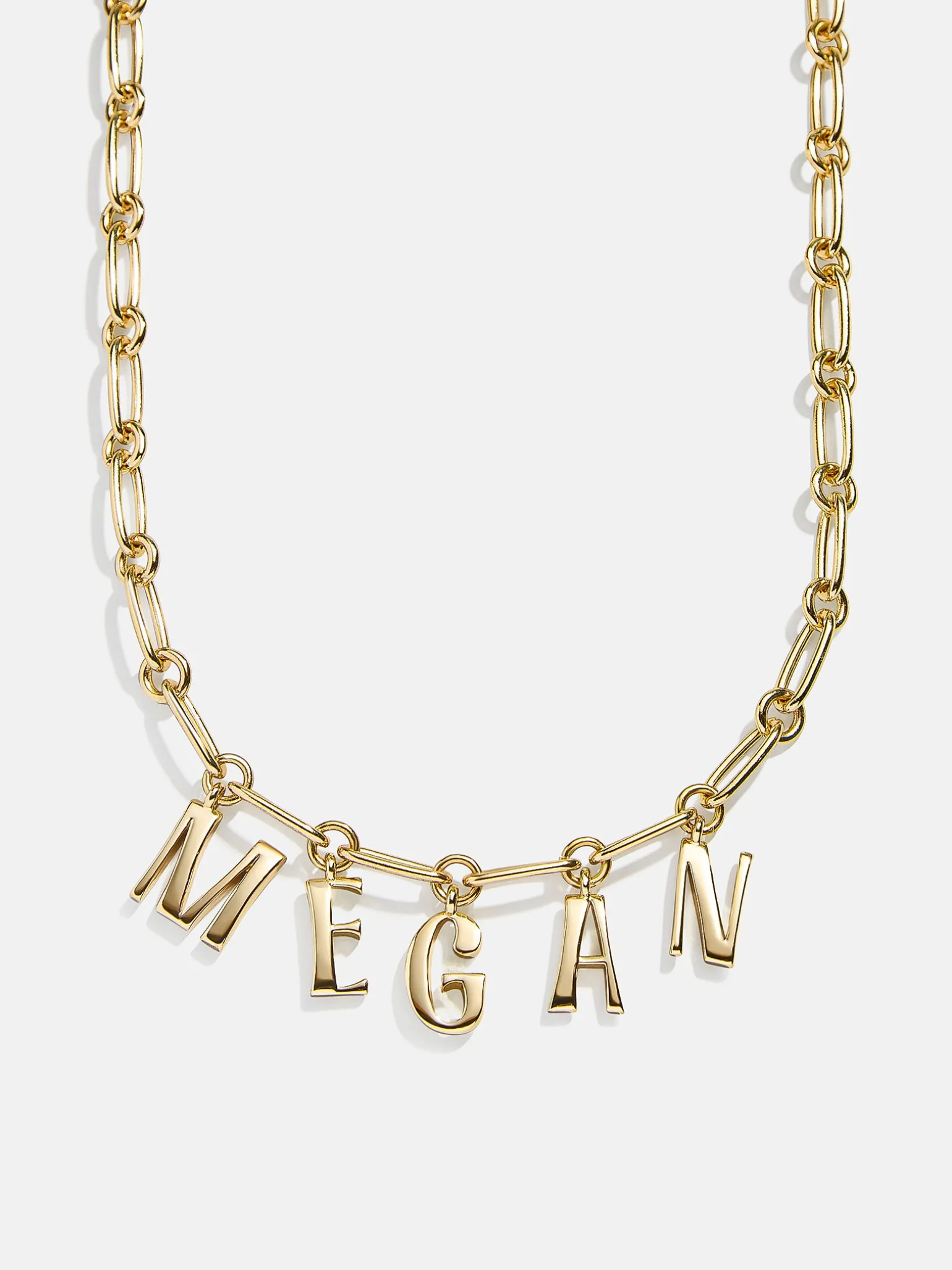 Chunky Spaced Letter Custom Necklace - Gold