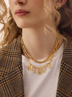Chunky Spaced Letter Custom Necklace - Gold