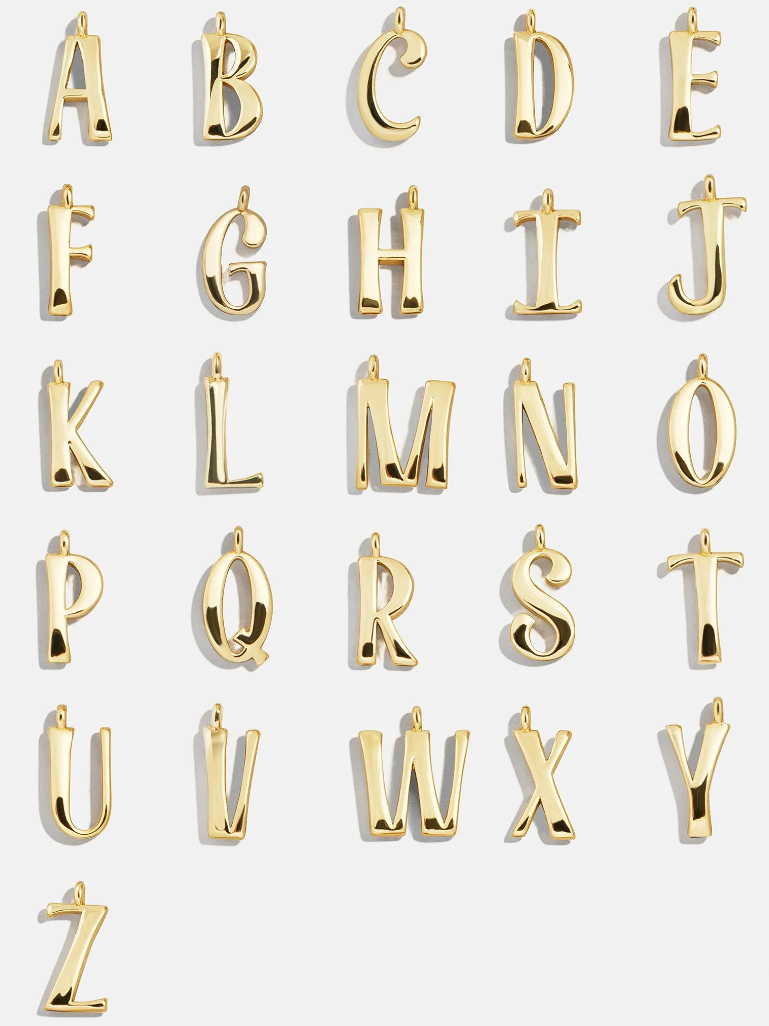 Chunky Spaced Letter Custom Necklace - Gold
