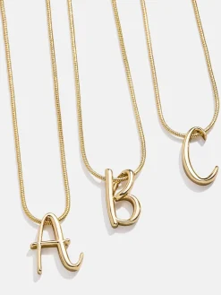 Classic Script Initial Necklace - Classic Script