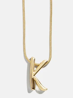 Classic Script Initial Necklace - Classic Script
