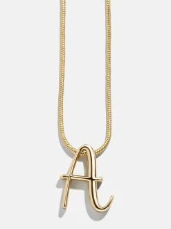 Classic Script Initial Necklace - Classic Script