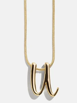 Classic Script Initial Necklace - Classic Script