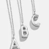 Classic Silver Initial Necklace - Silver