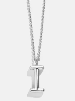 Classic Silver Initial Necklace - Silver