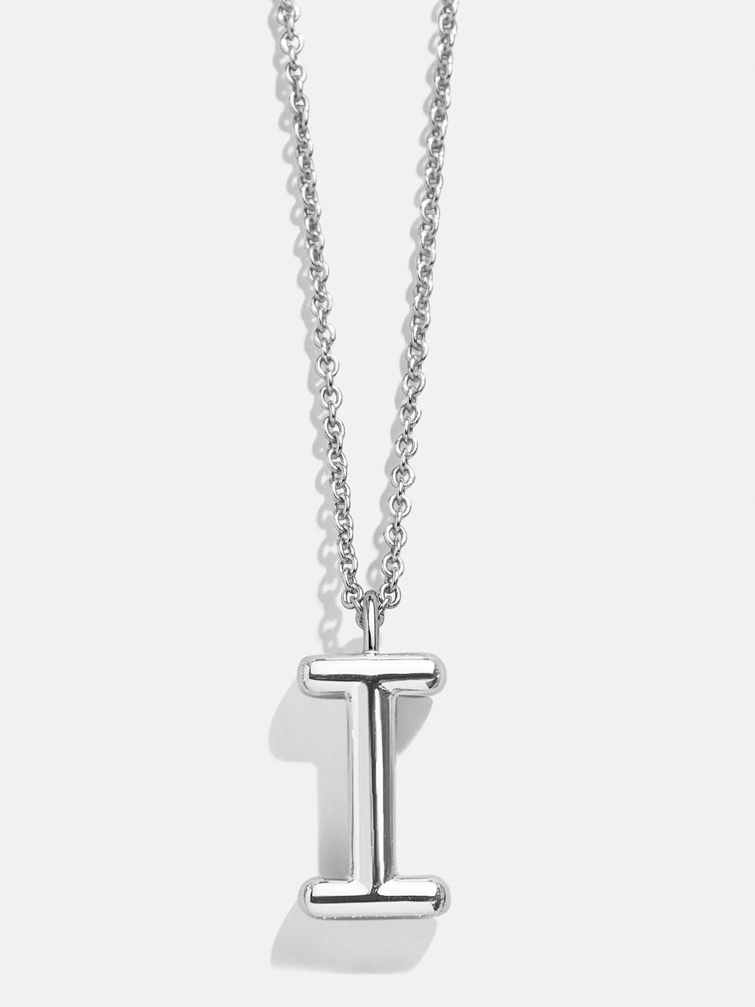 Classic Silver Initial Necklace - Silver