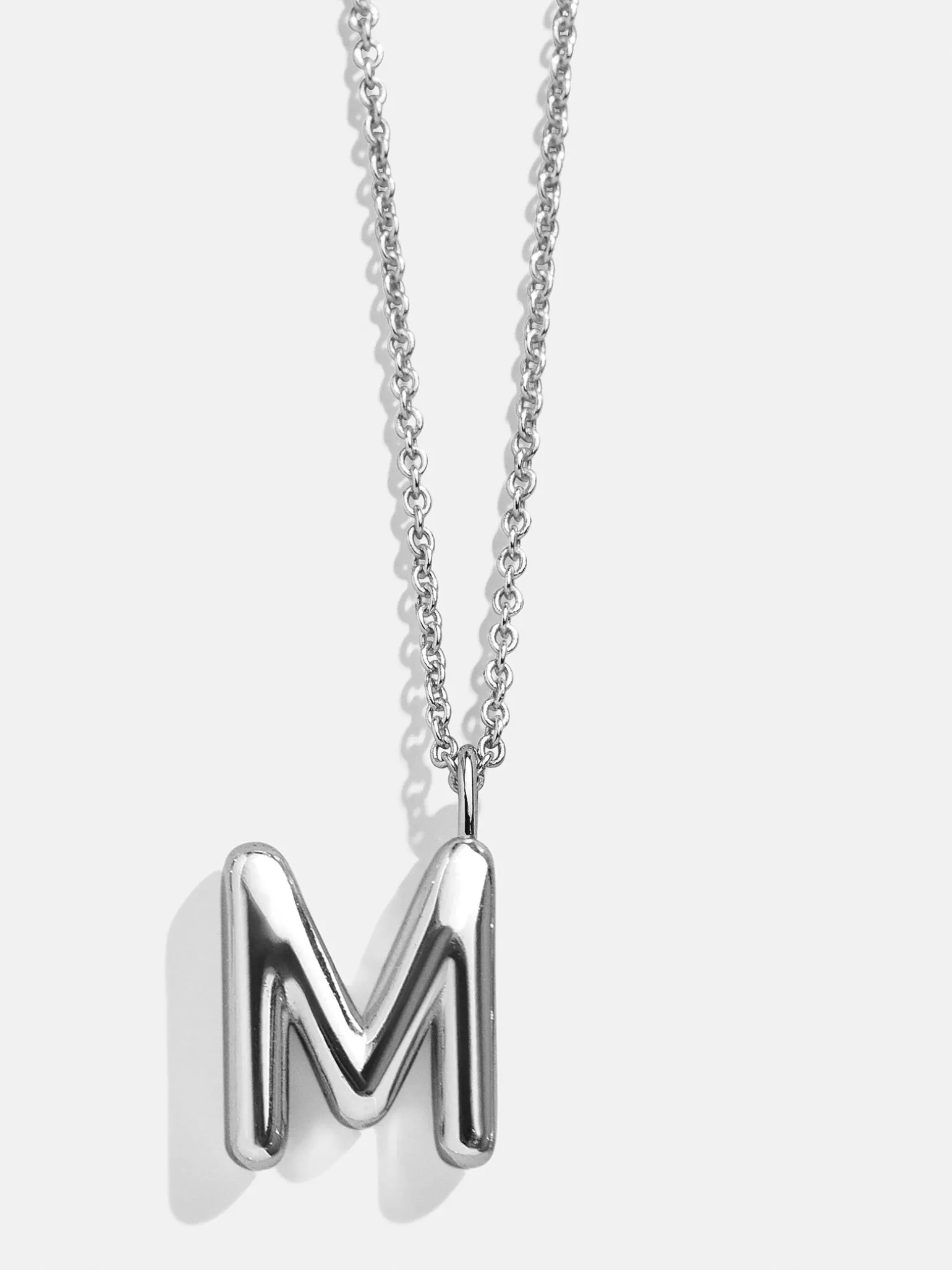 Classic Silver Initial Necklace - Silver
