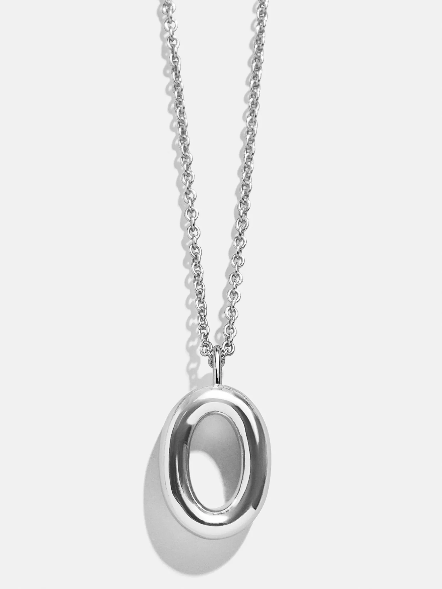 Classic Silver Initial Necklace - Silver