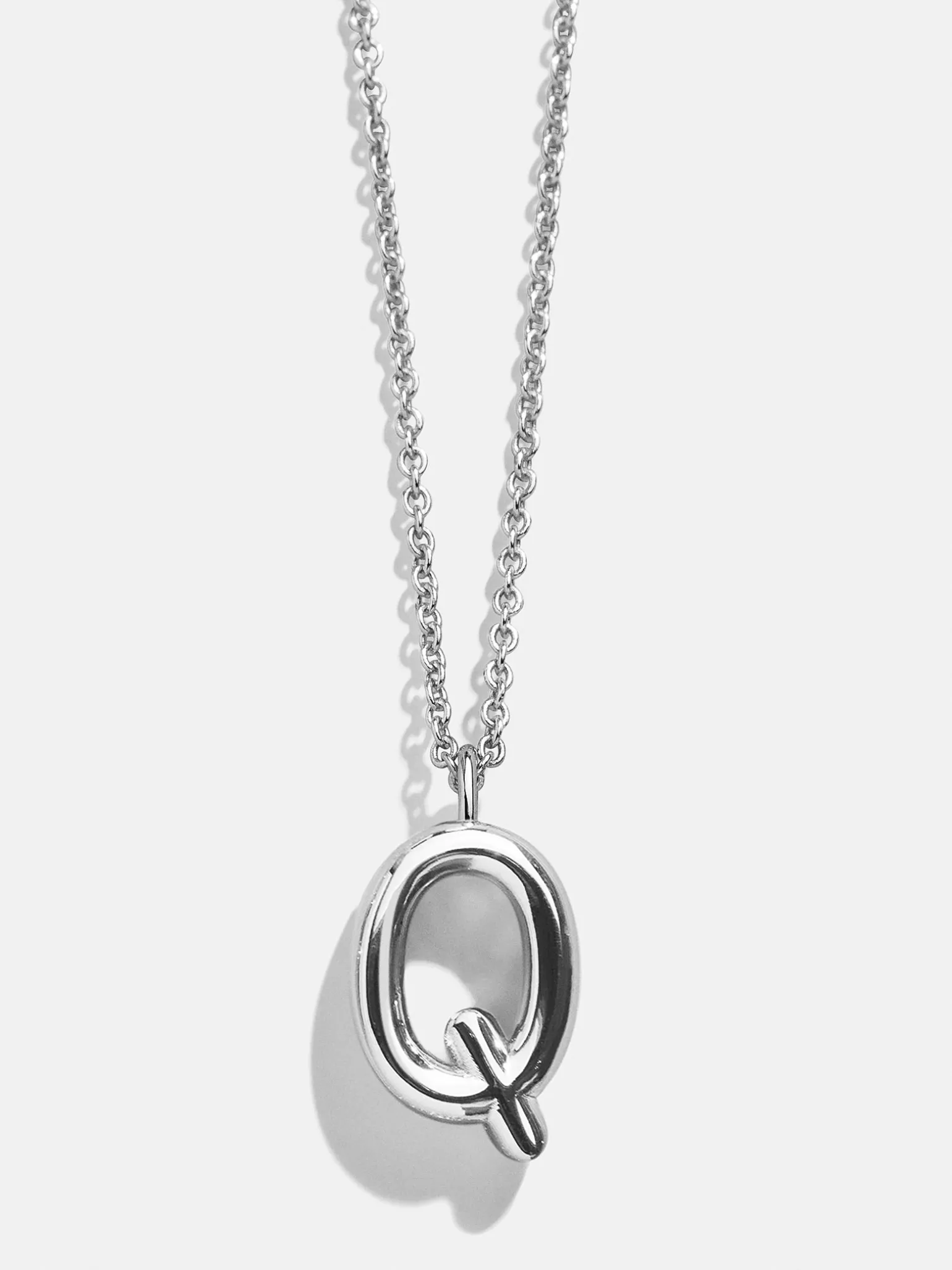 Classic Silver Initial Necklace - Silver
