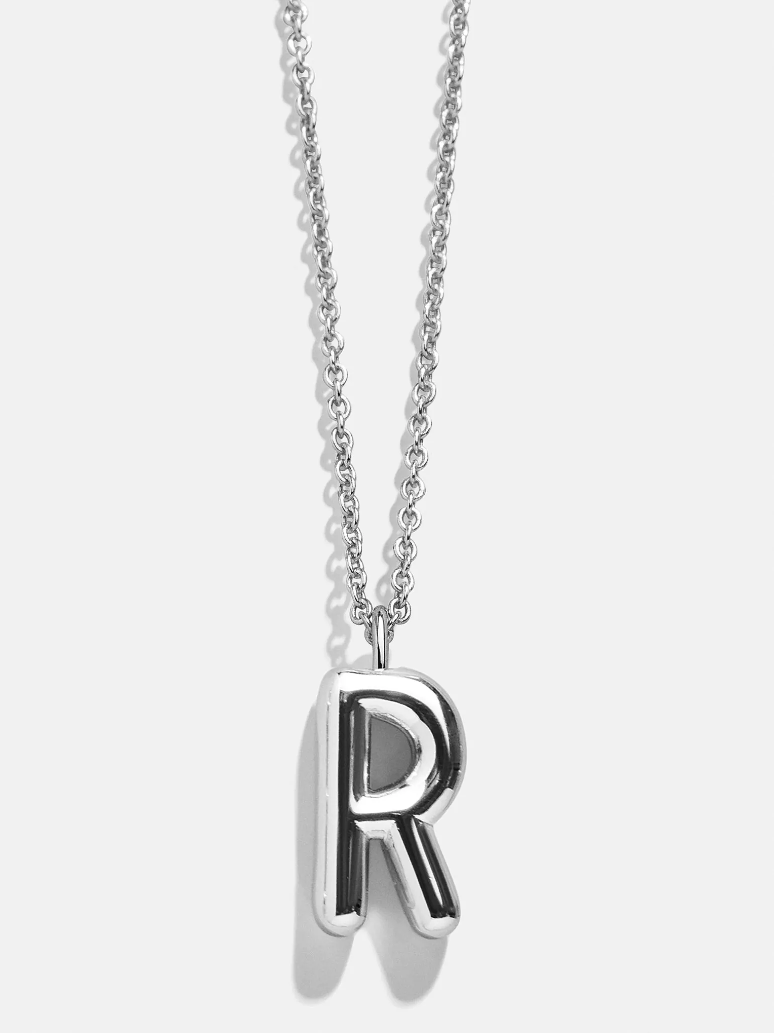 Classic Silver Initial Necklace - Silver