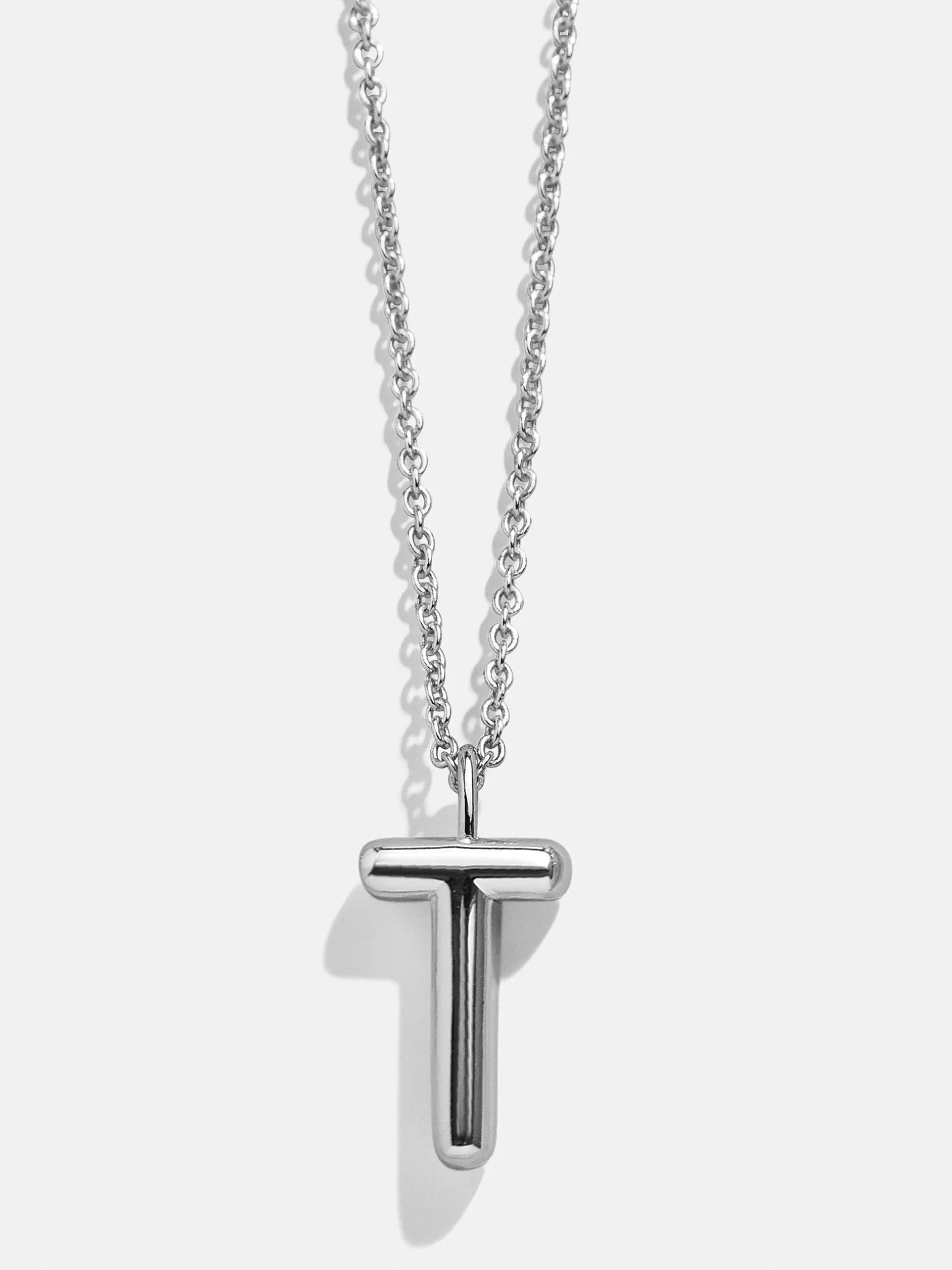 Classic Silver Initial Necklace - Silver