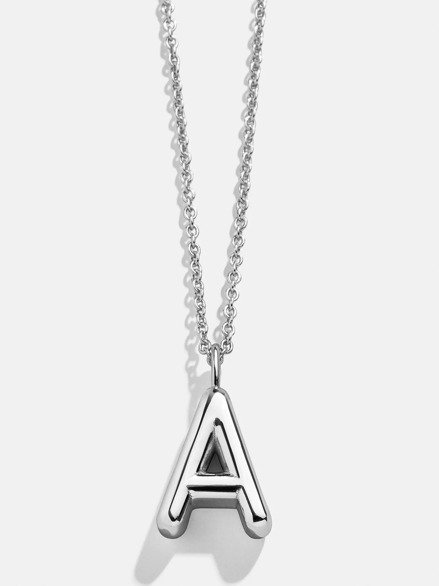 Classic Silver Initial Necklace - Silver