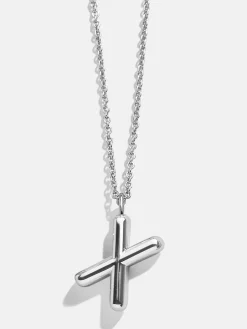 Classic Silver Initial Necklace - Silver